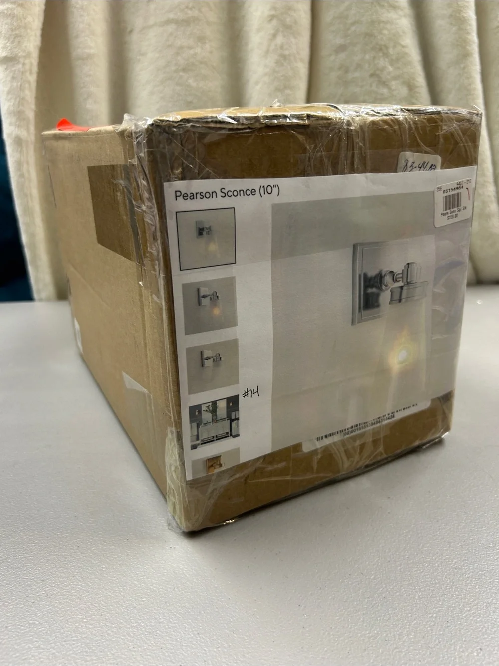 Pottery Barn Pearson Sconce 10 Satin Nickel Blown Glass Shade Lighting Decor NEW